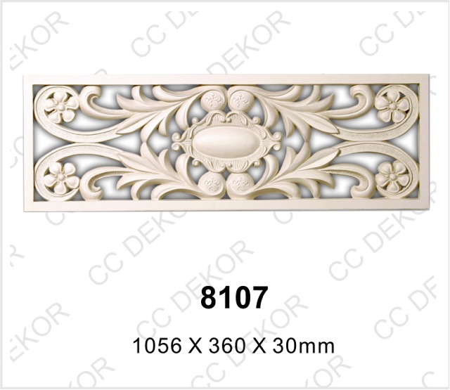 8107 Transparan Dekoratif Poliuretan Panel